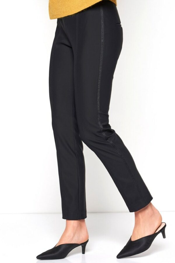 Pantalon long taille moyenne élastique slim