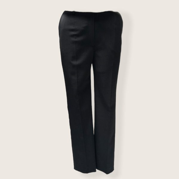 Pantalon long taille moyenne deux poches francaises uni