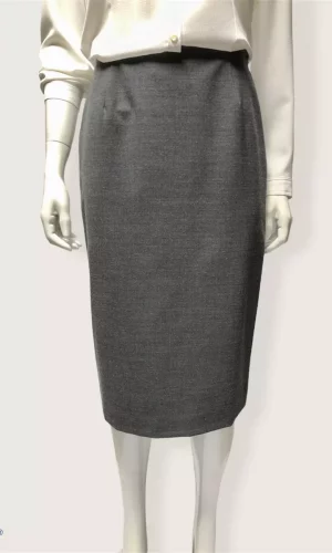 Jupe midi crayon unie