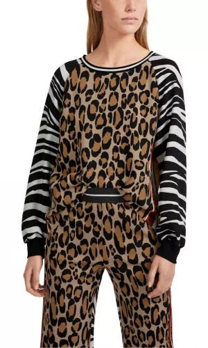 Blouse Col Rond Manches Longues Imprimée