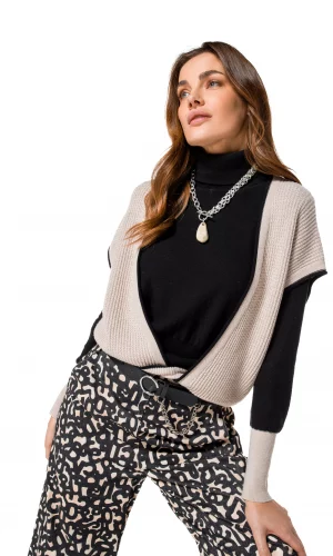Gilet Sans Manches Bicolores