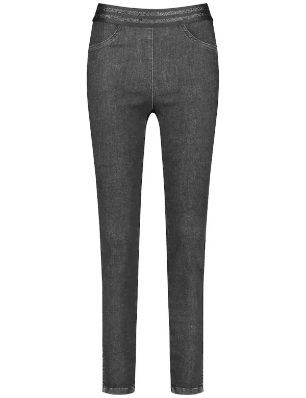 Pantalon Long Taille Moyenne élastique Uni