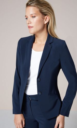 Blazer Manches Longues Deux Boutons Uni