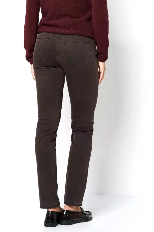 Pantalon Long Taille Moyenne Cinq Poches Slim Uni – Image 3