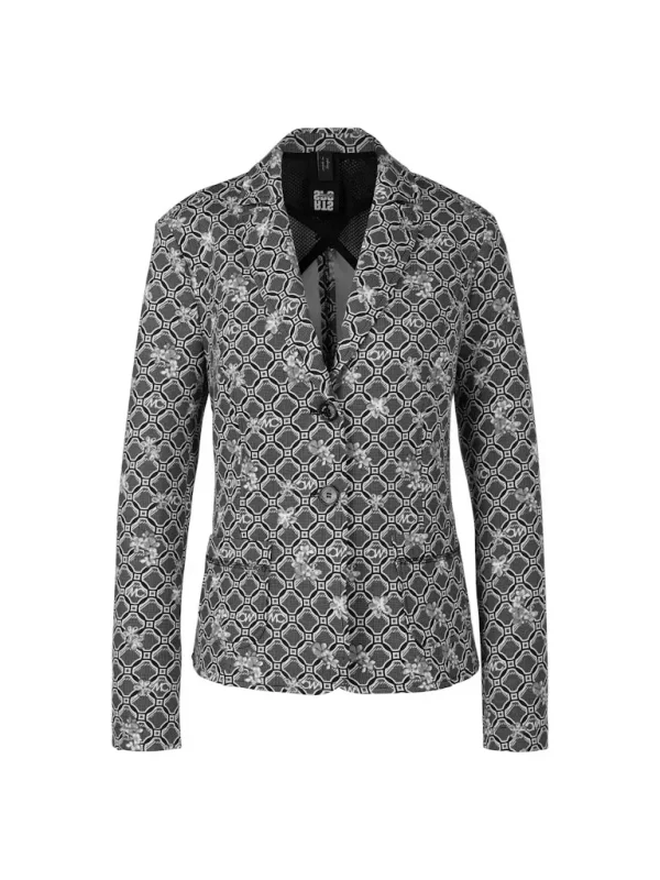 Blazer Manches Longues Boutonnée Deux Poches Imprimé – Image 8