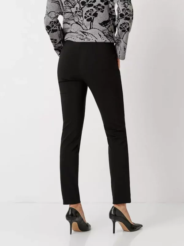 Pantalon Long Taille Moyenne élastique Slim Deux Poches Zippées – Image 2