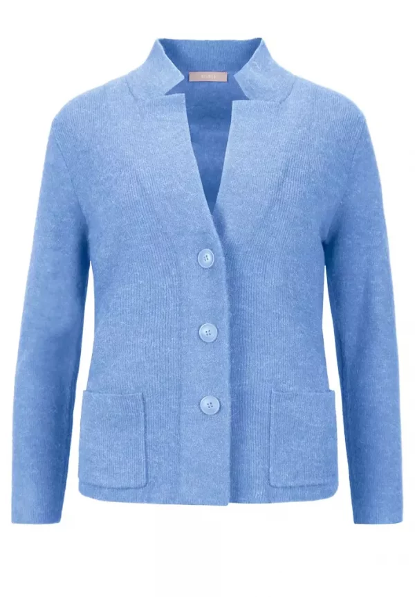 Gilet Manches Longues Boutonné Deux Poches Uni