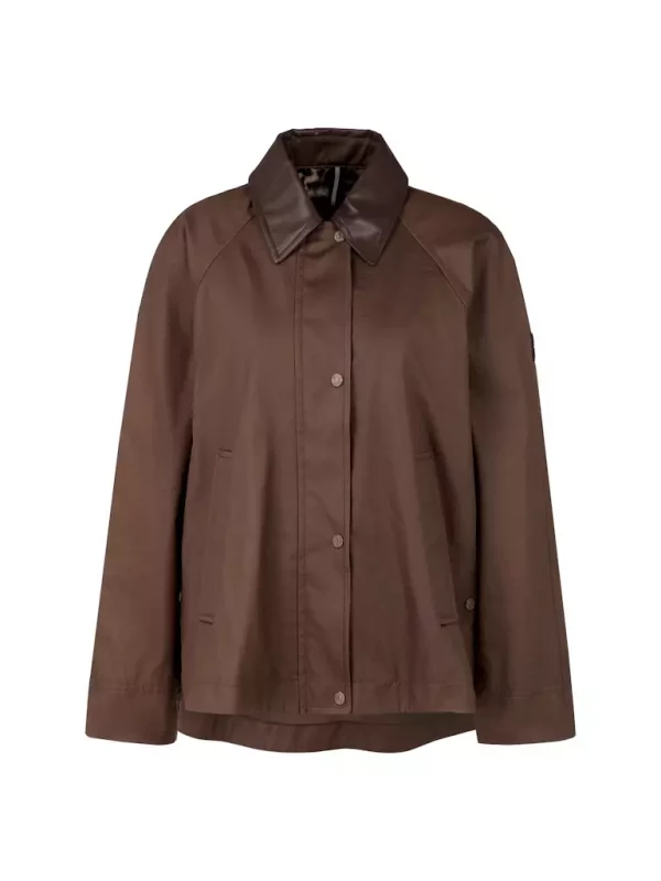 Veste Zippée Pressions Détails Côté Unie Bas De Manches  Léopard – Image 7
