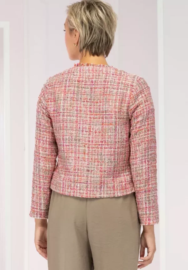 Veste Courte Bord à Bord Manches Longues Tweed – Image 2