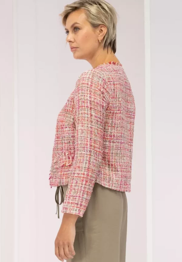 Veste Courte Bord à Bord Manches Longues Tweed – Image 3