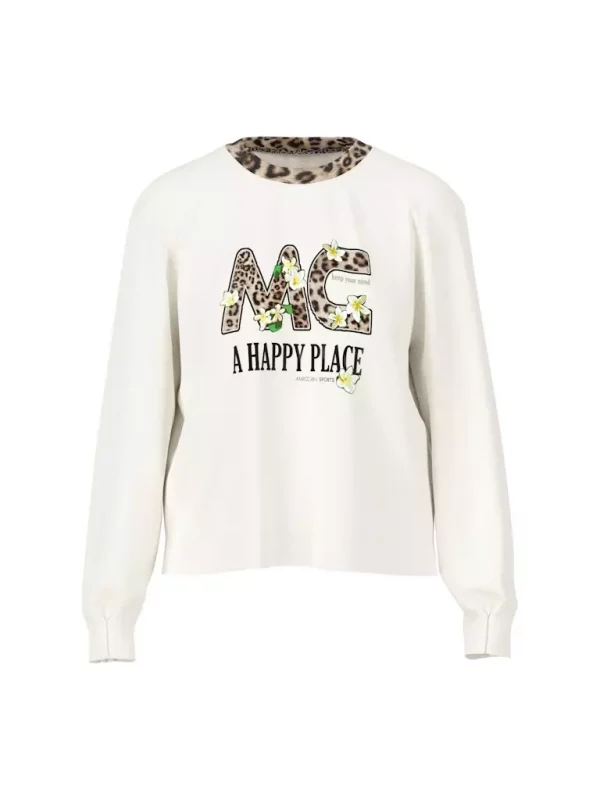 Sweat Col Rond Manches Longues Motif Placé – Image 8