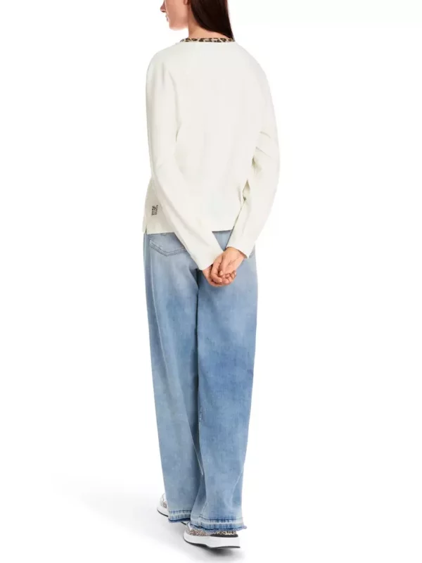 Sweat Col Rond Manches Longues Motif Placé – Image 3