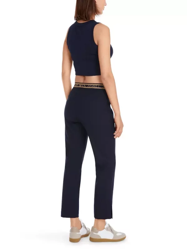 Pantalon Sept-huitième Taille Moyenne élastique Uni – Image 3