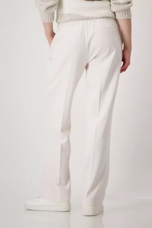 Pantalon Long Taille Moyenne élastique Fluide Uni – Image 3