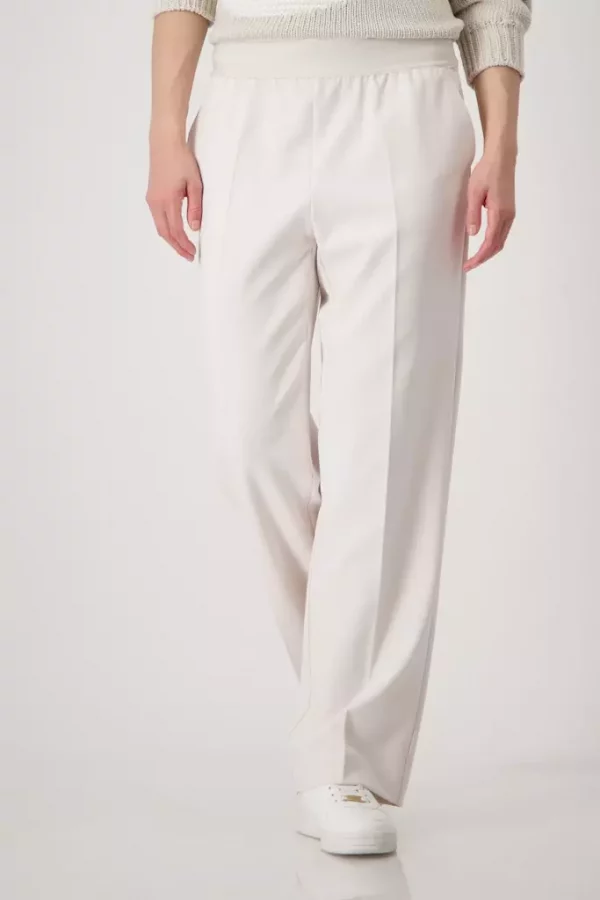 Pantalon Long Taille Moyenne élastique Fluide Uni – Image 4