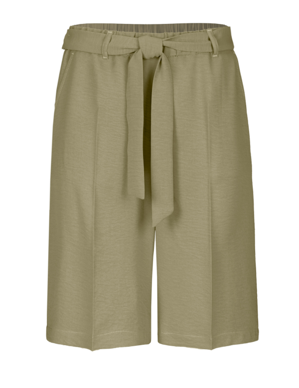 Bermuda Taille Moyenne élastique Ceinture Uni Fluide – Image 4