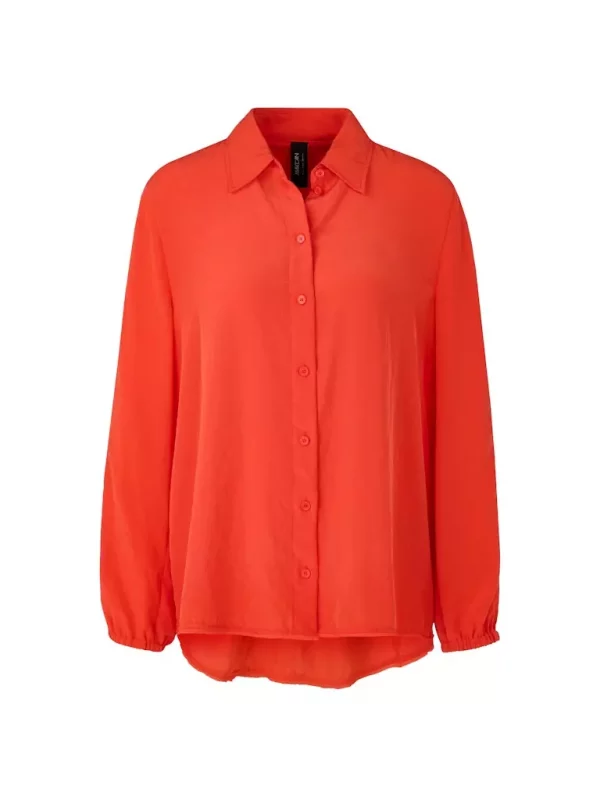 Chemise Manches Longues élastiquée Unie Dos Plus Long – Image 8