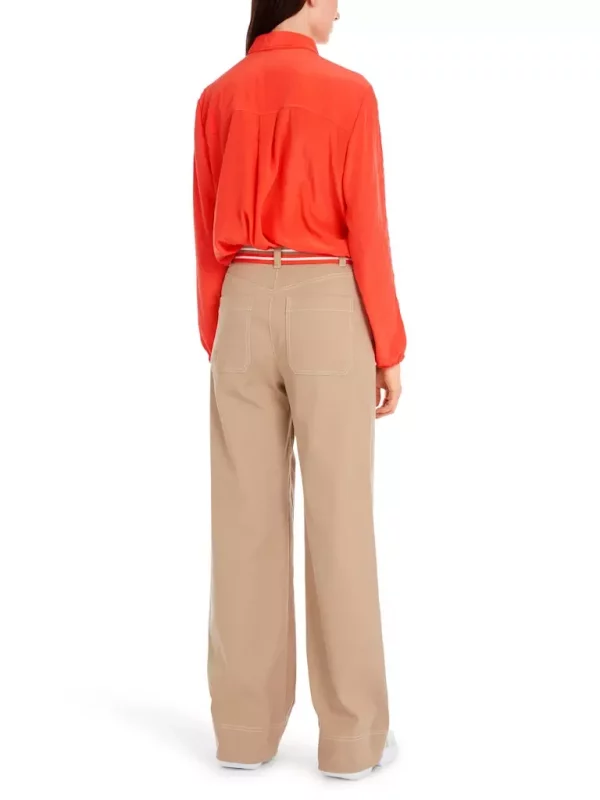 Chemise Manches Longues élastiquée Unie Dos Plus Long – Image 3