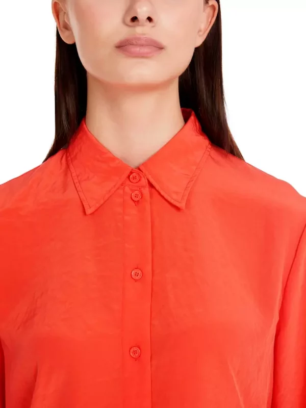 Chemise Manches Longues élastiquée Unie Dos Plus Long – Image 4