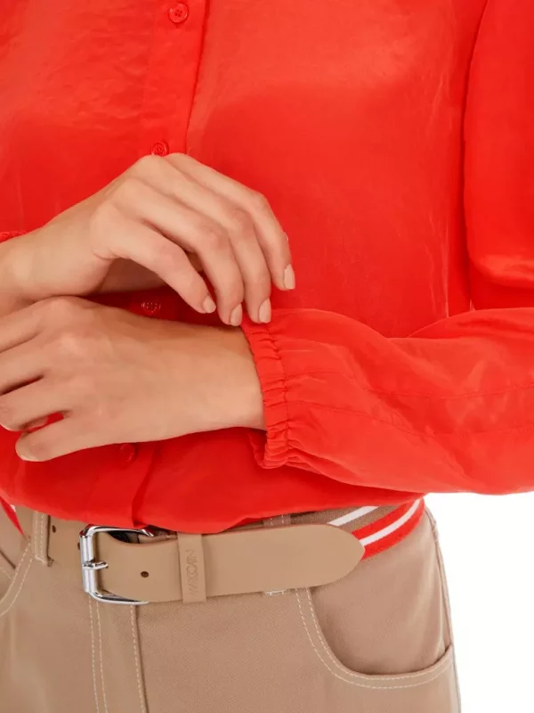 Chemise Manches Longues élastiquée Unie Dos Plus Long – Image 6