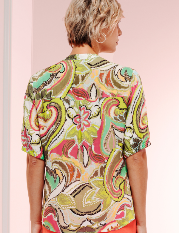 Chemise Manches Courtes Dos Plus Long Imprimée – Image 2