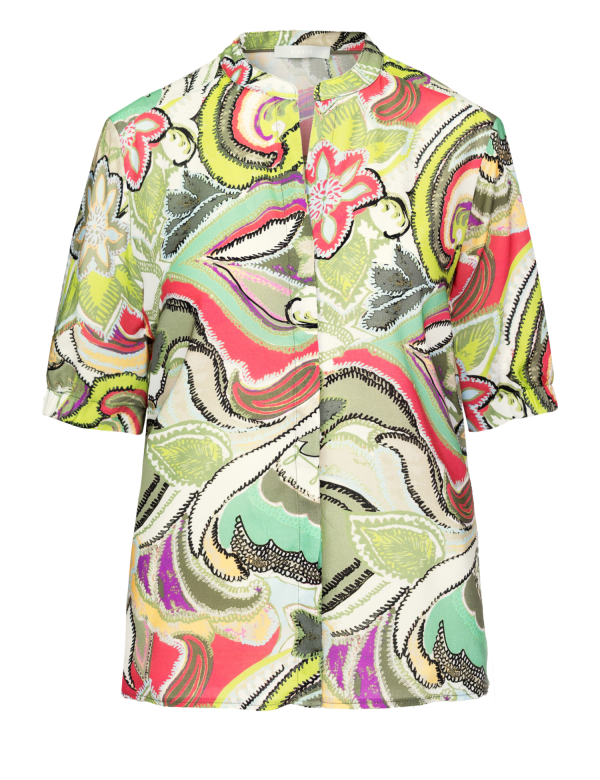 Chemise Manches Courtes Dos Plus Long Imprimée – Image 4