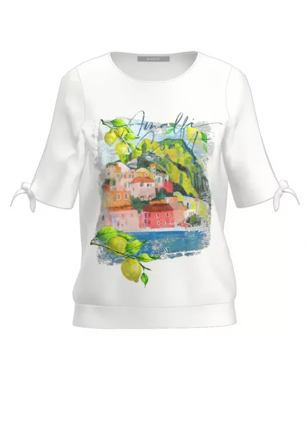 Tee Shirt Col Rond Manches Courtes Motif Placé – Image 4