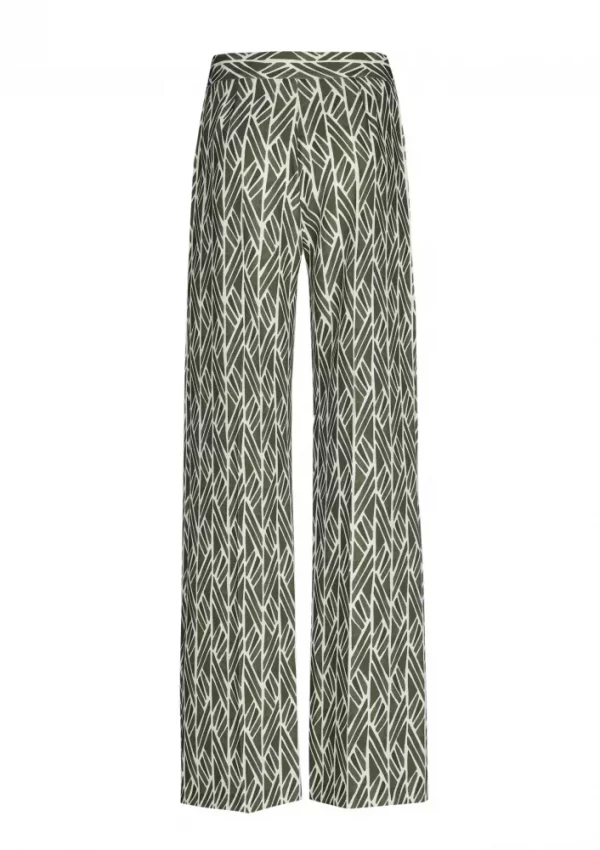 Pantalon Long Taille Moyenne Fluide Imprimé Droit – Image 3