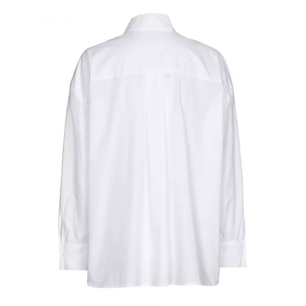 Chemise Manches Longues Fleur Placée Dos Long Oversized – Image 4