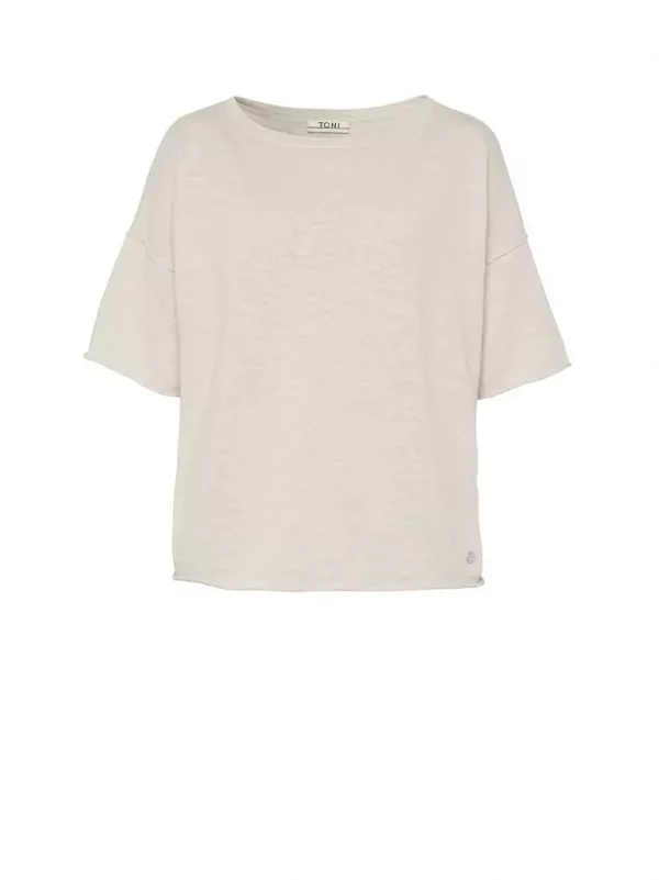 Tee Shirt Col Rond Manches Courtes Uni Oversized