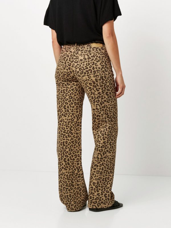 Pantalon Long Taille Moyenne Cinq Poches Imprimé Leopard – Image 6