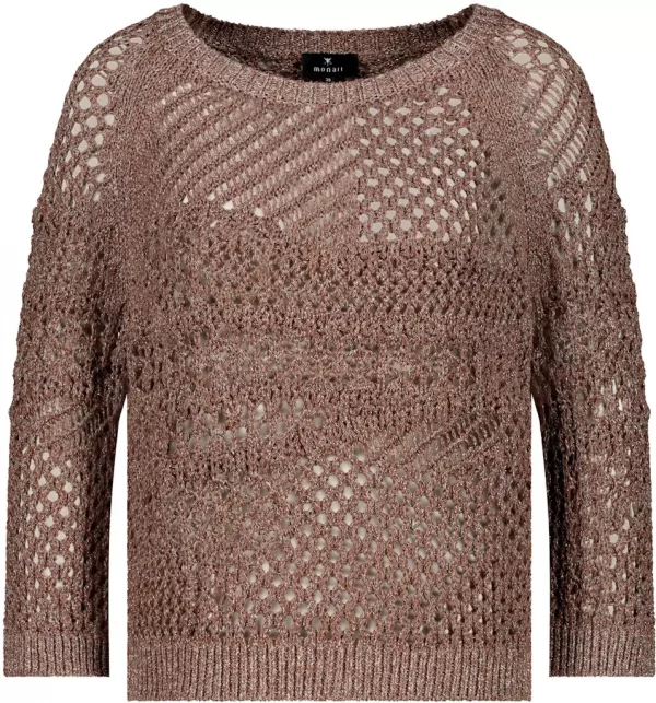 Pull Col Rond Manches Trois-quarts Ajouré Lurex – Image 6
