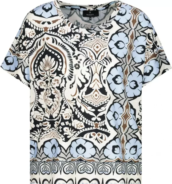 Tee Shirt Col Rond Manches Courtes Droit Imprimé – Image 6