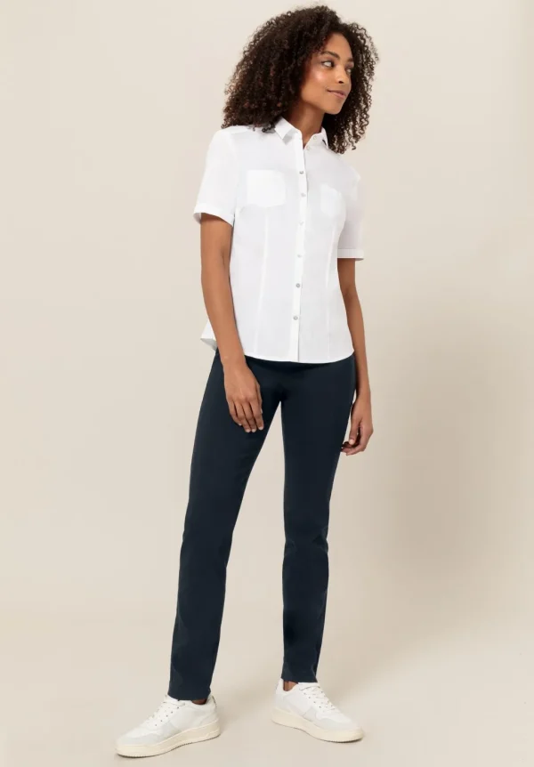 Pantalon Long Taille Moyenne Deux Poches Uni – Image 2