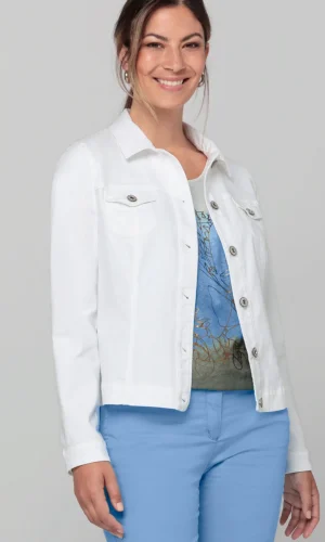 Veste Col Chemise Manches Longues Boutonnée Unie