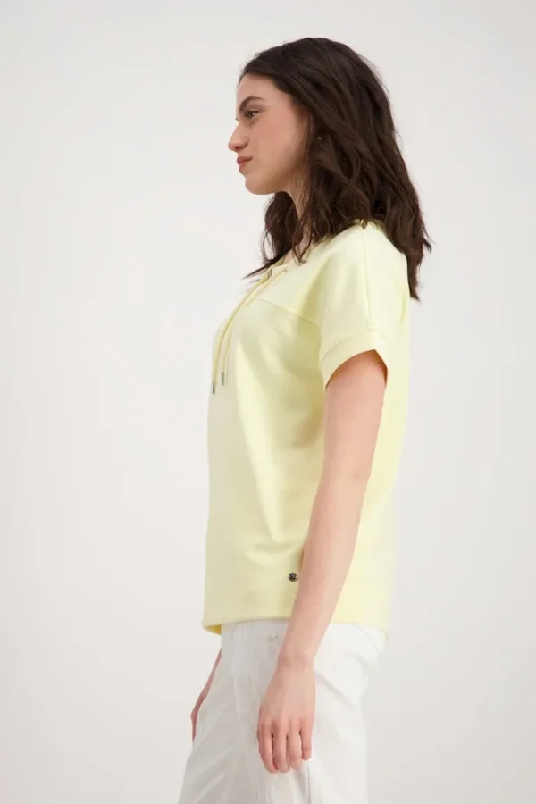 Sweat Col Rond Manches Courtes Cordons Uni – Image 2