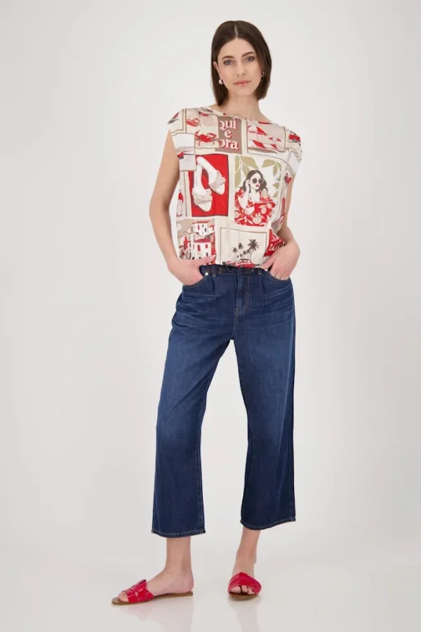 Blouse Col Rond Sans Manches All Over Imprimé – Image 5