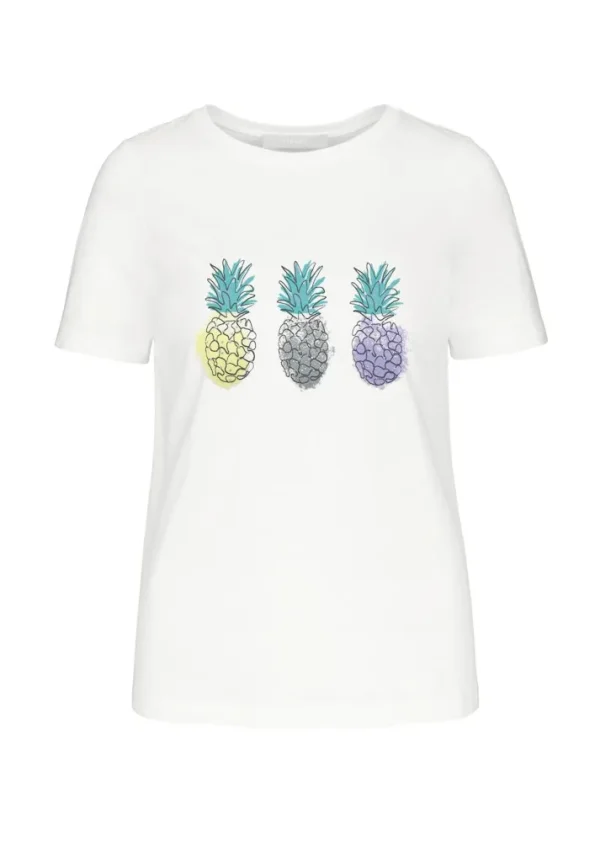 Tee Shirt Col Rond Manches Courtes Motif Placé – Image 4