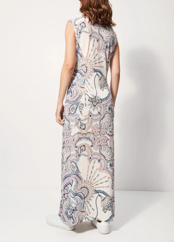 Robe longue col v sans manches imprimé forestier – Image 2