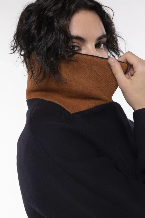 Manteau Long Sans Capuche Manches Longues Portefeuille Deux Poches Boutons Et Pressions – Image 6