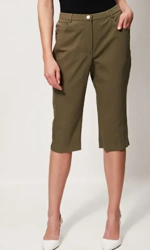 Pantacourt taille moyenne poches uni