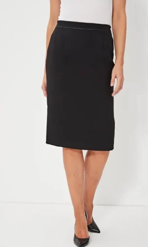 Jupe midi droite unie