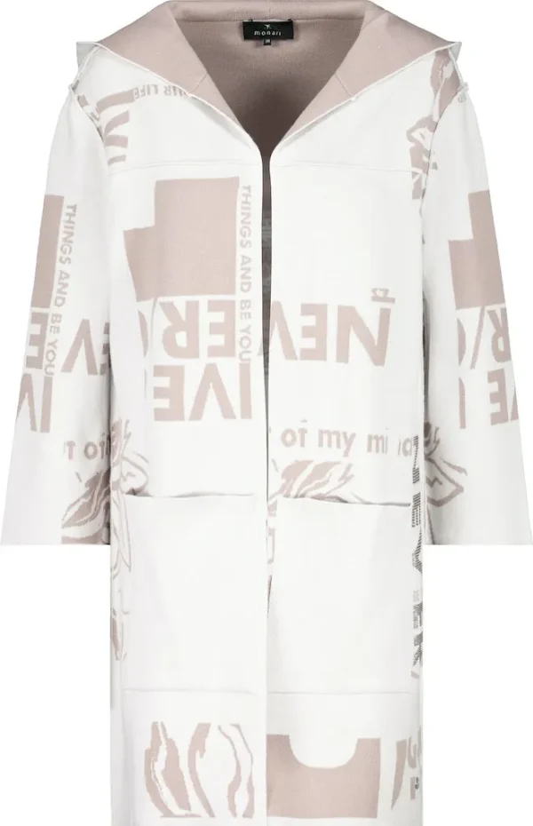 Veste Longue à Capuche Manches Longues Jacquard Réversible – Image 6