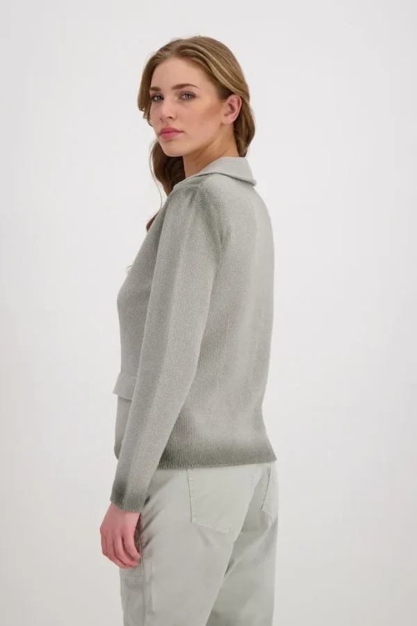 Veste Mi-longue Manches Longues Deux Poches Boutonnée Lurex – Image 3