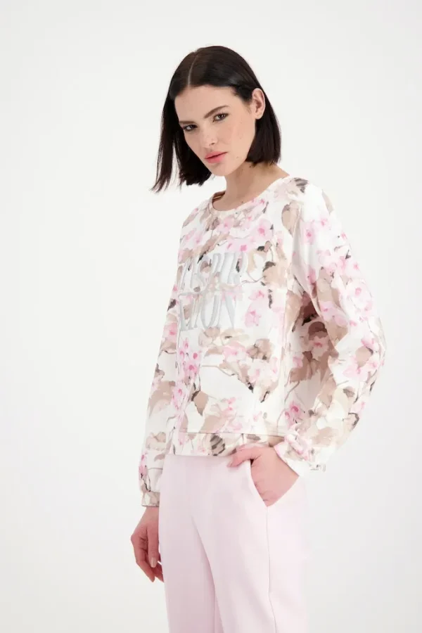 Sweat Col Rond Manches Longues Imprimé All Over Motif Placé – Image 2