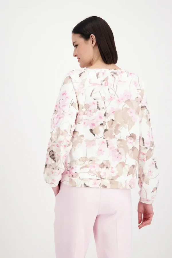 Sweat Col Rond Manches Longues Imprimé All Over Motif Placé – Image 3