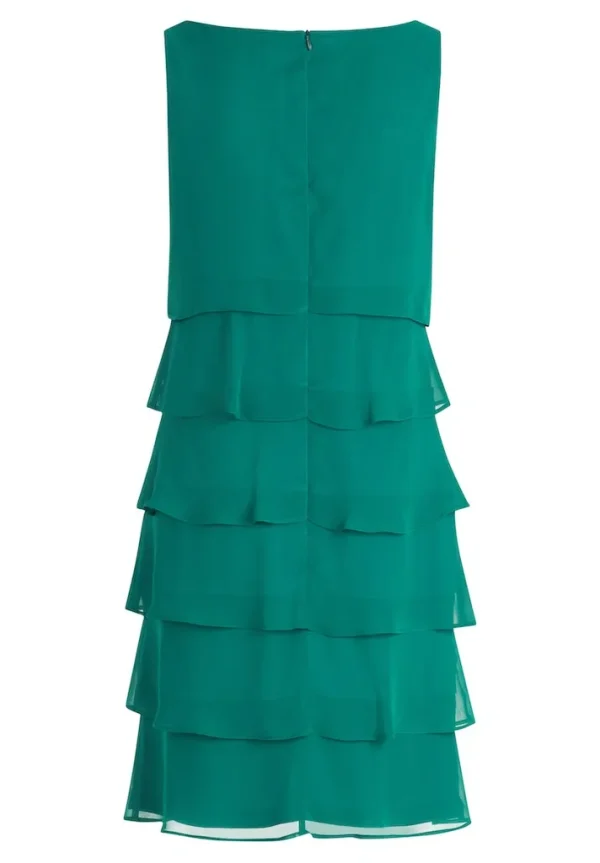 Robe Longueur Genoux Col Rond Sans Manches Volants étages – Image 5