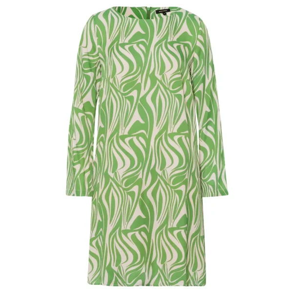 Robe Longueur Genoux Col Marinière Manches Longues Imprimée