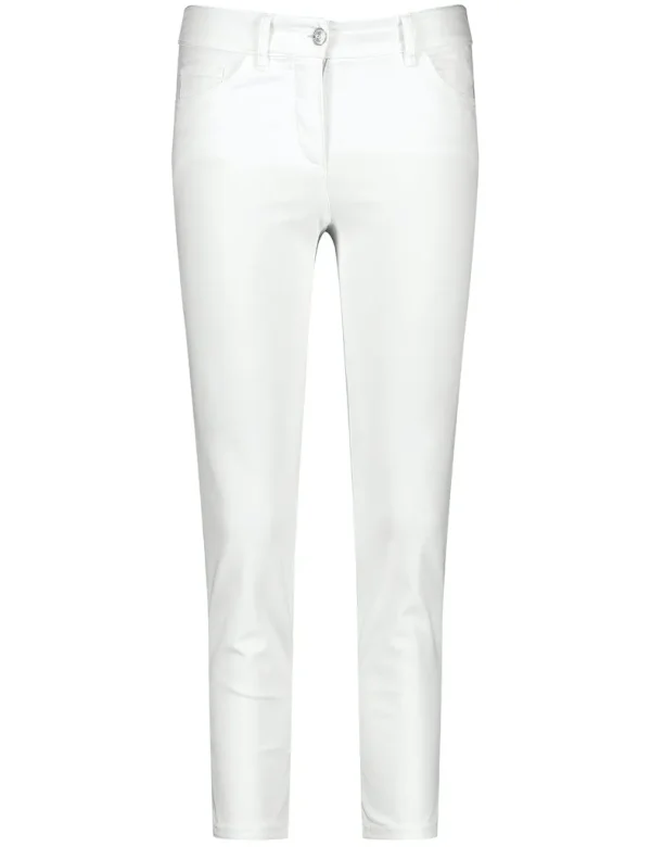 Pantalon Sept-huitième Taille Moyenne Uni Cinq Poches Best For Me