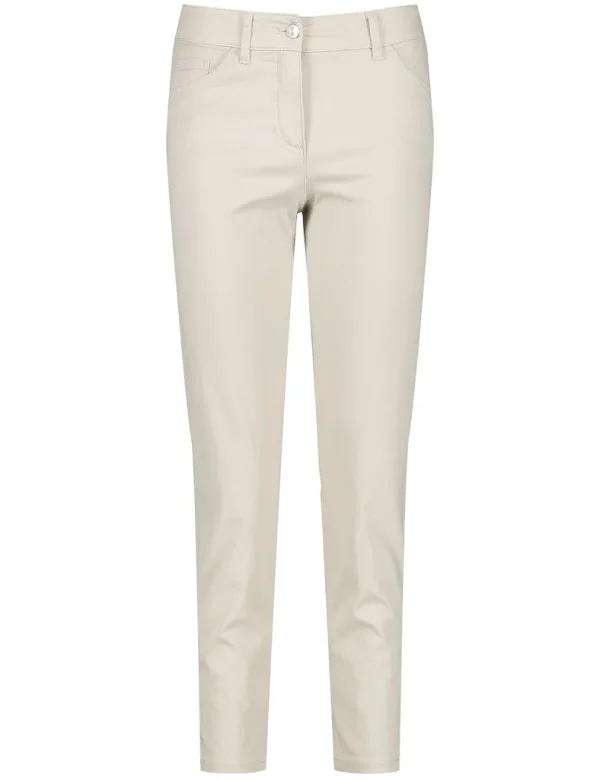 Pantalon Sept-huitième Taille Moyenne Uni Cinq Poches Best For Me – Image 5